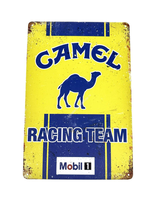 Metalen Wandbord - Camel Racing Team - Mobil