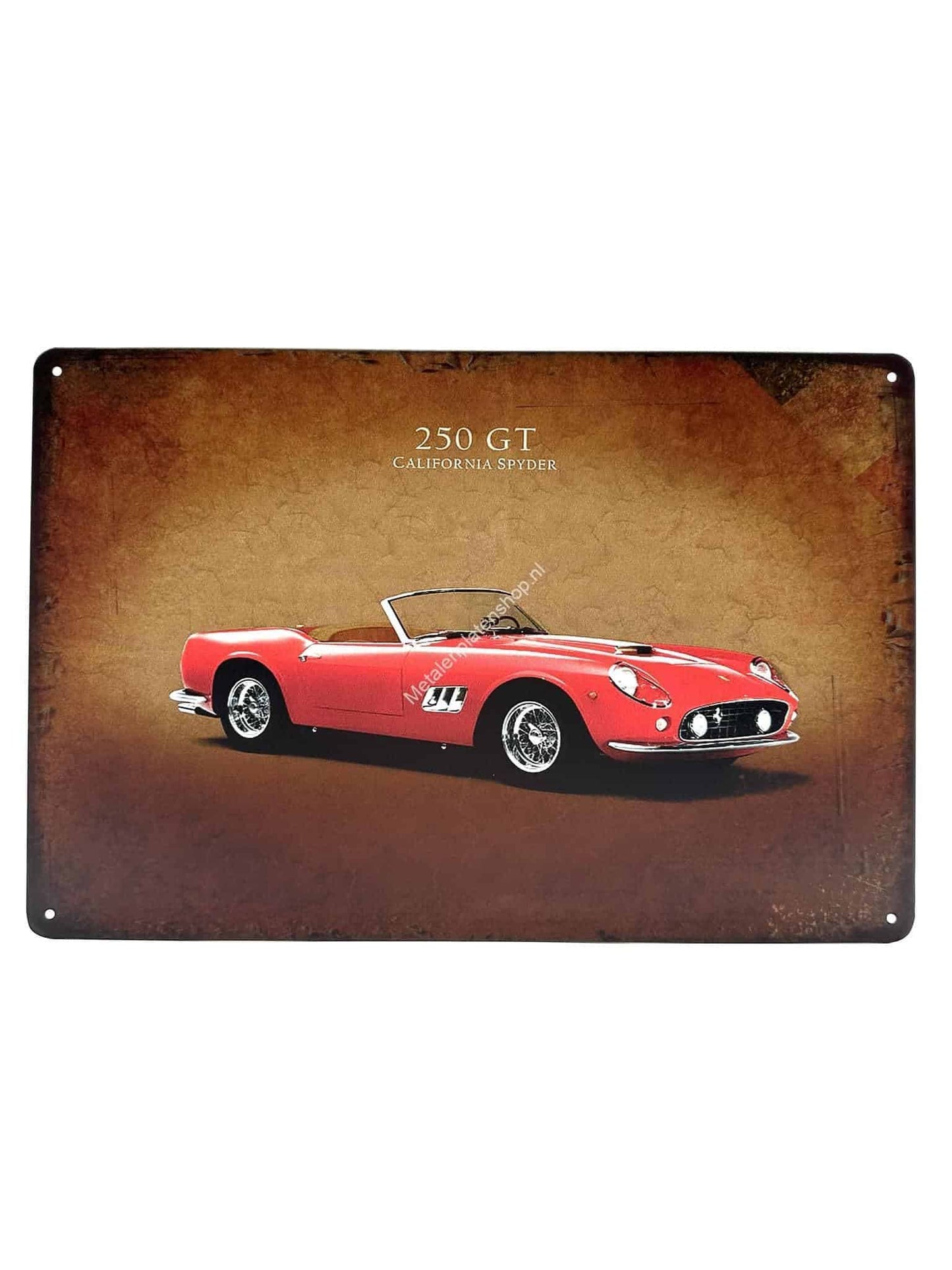 Metalen Wandbord - Ferrari - 250 GT - California Spyder