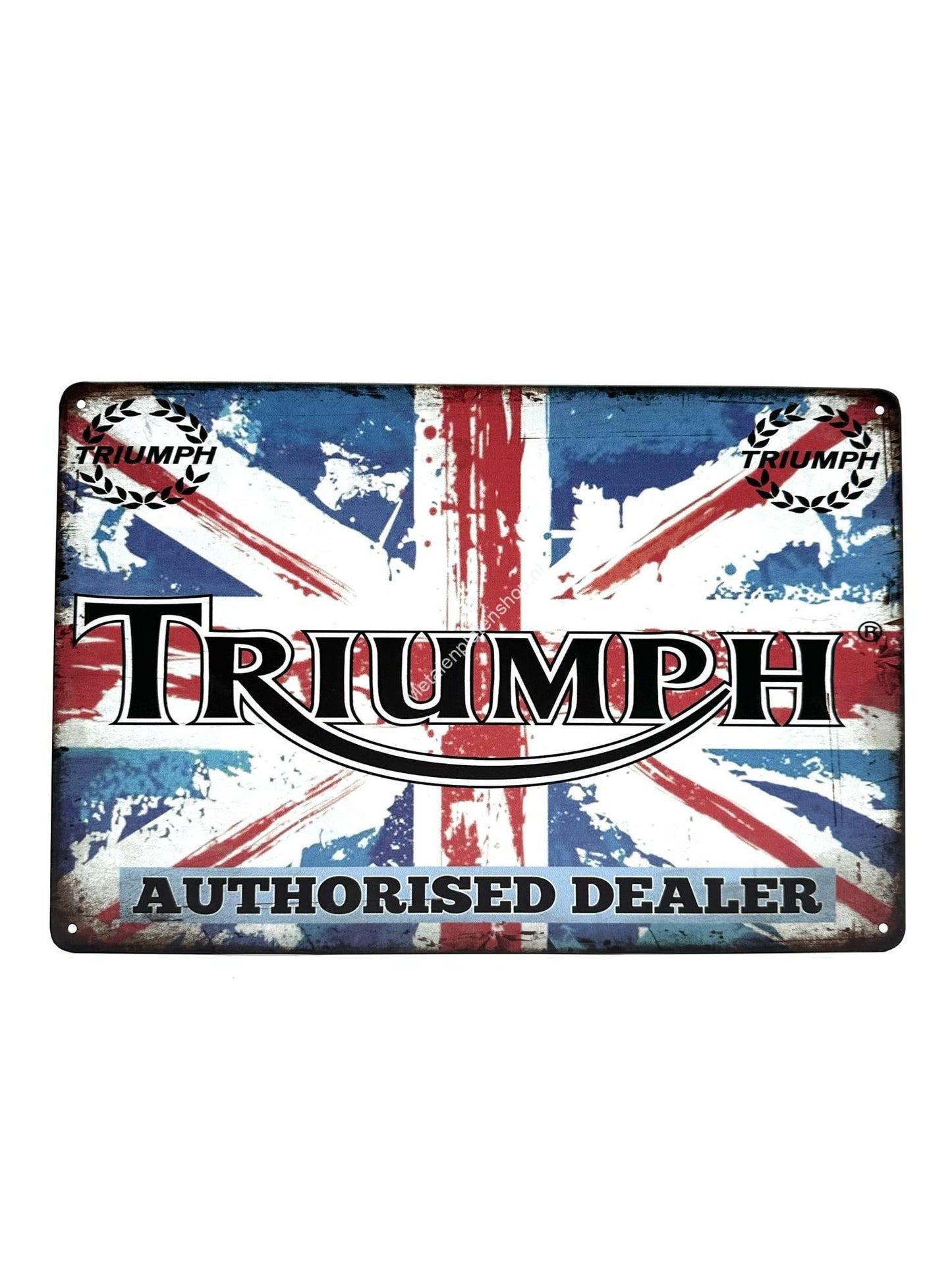 Metal Wall Sign - Triumph - Authorized Dealer