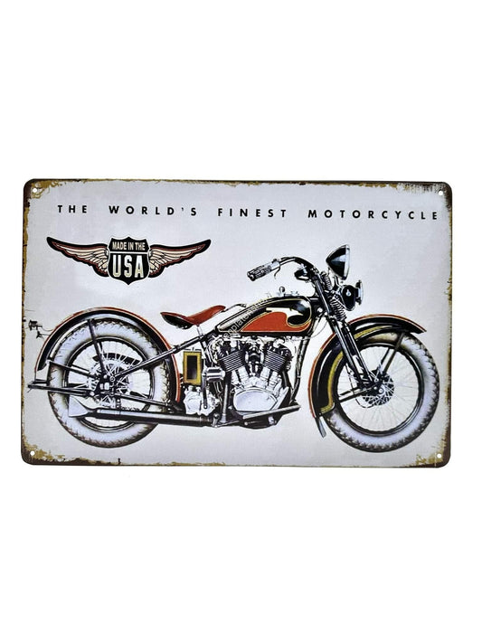 Metal Wall Sign - The Worlds Finest Motorcycle - Motorcycles