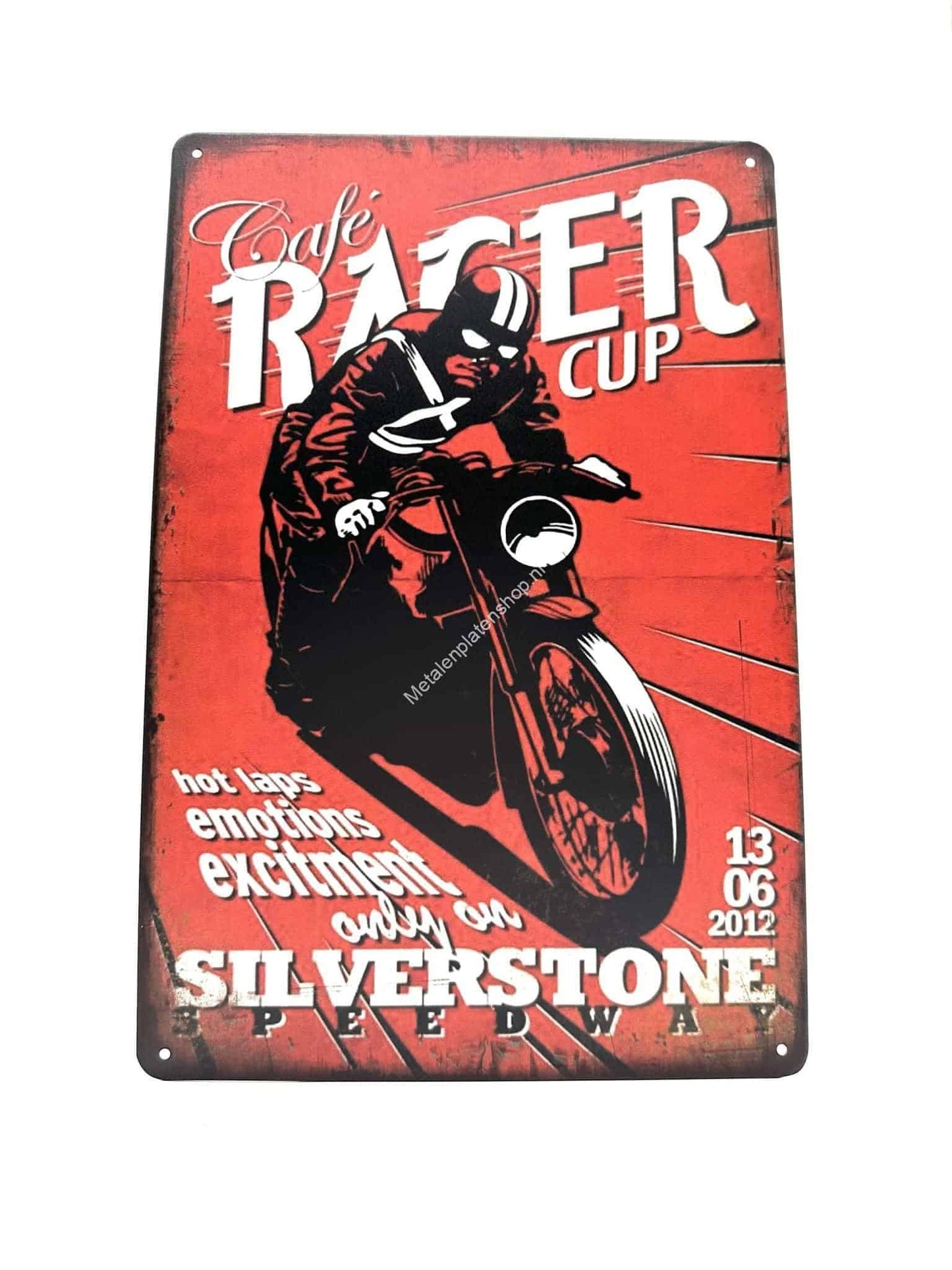 Wandschild aus Metall – Cafe Racer Cup – Motorräder