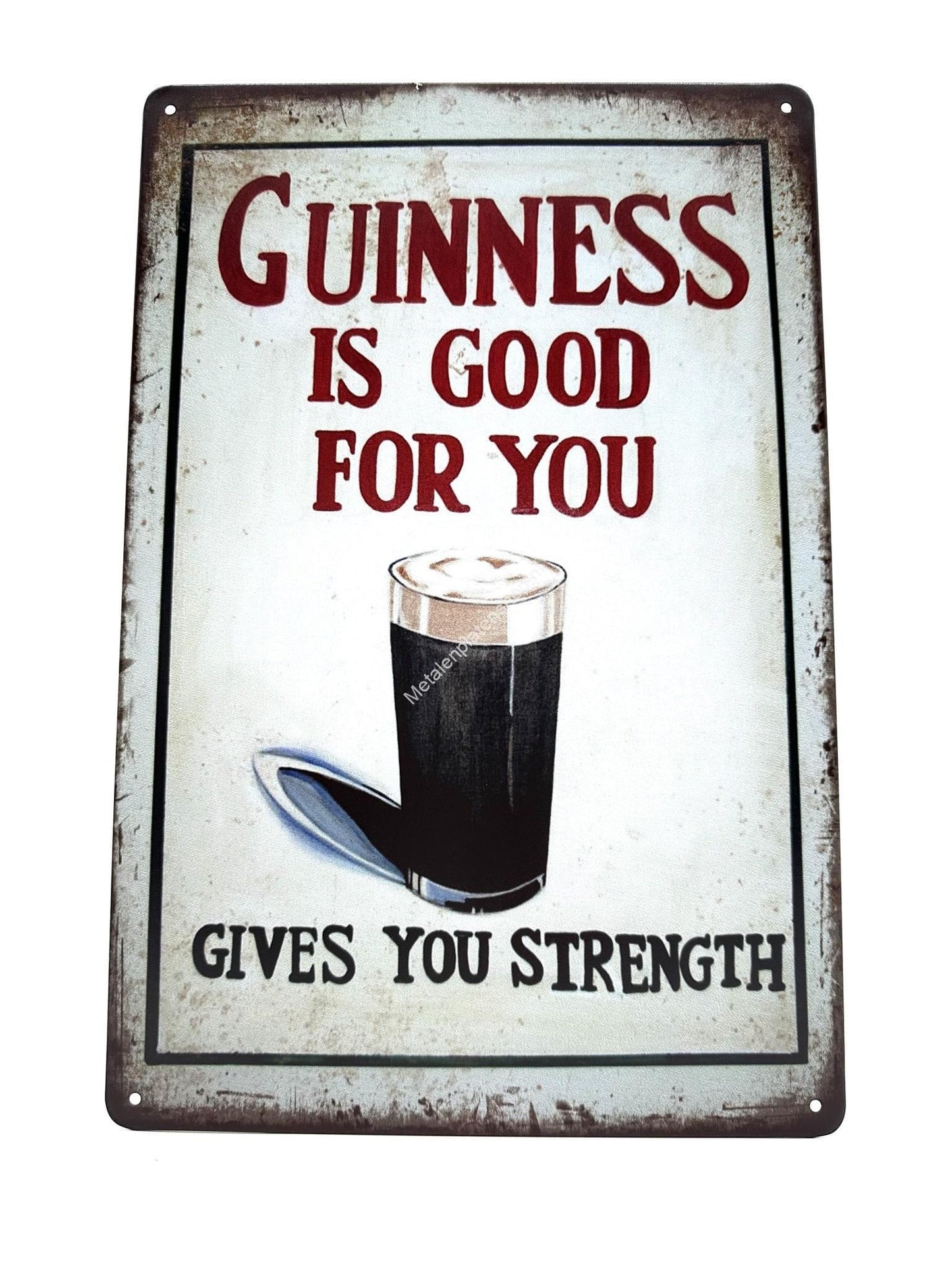 Metalen Wandbord - Guinness is good for you - Gives you strength