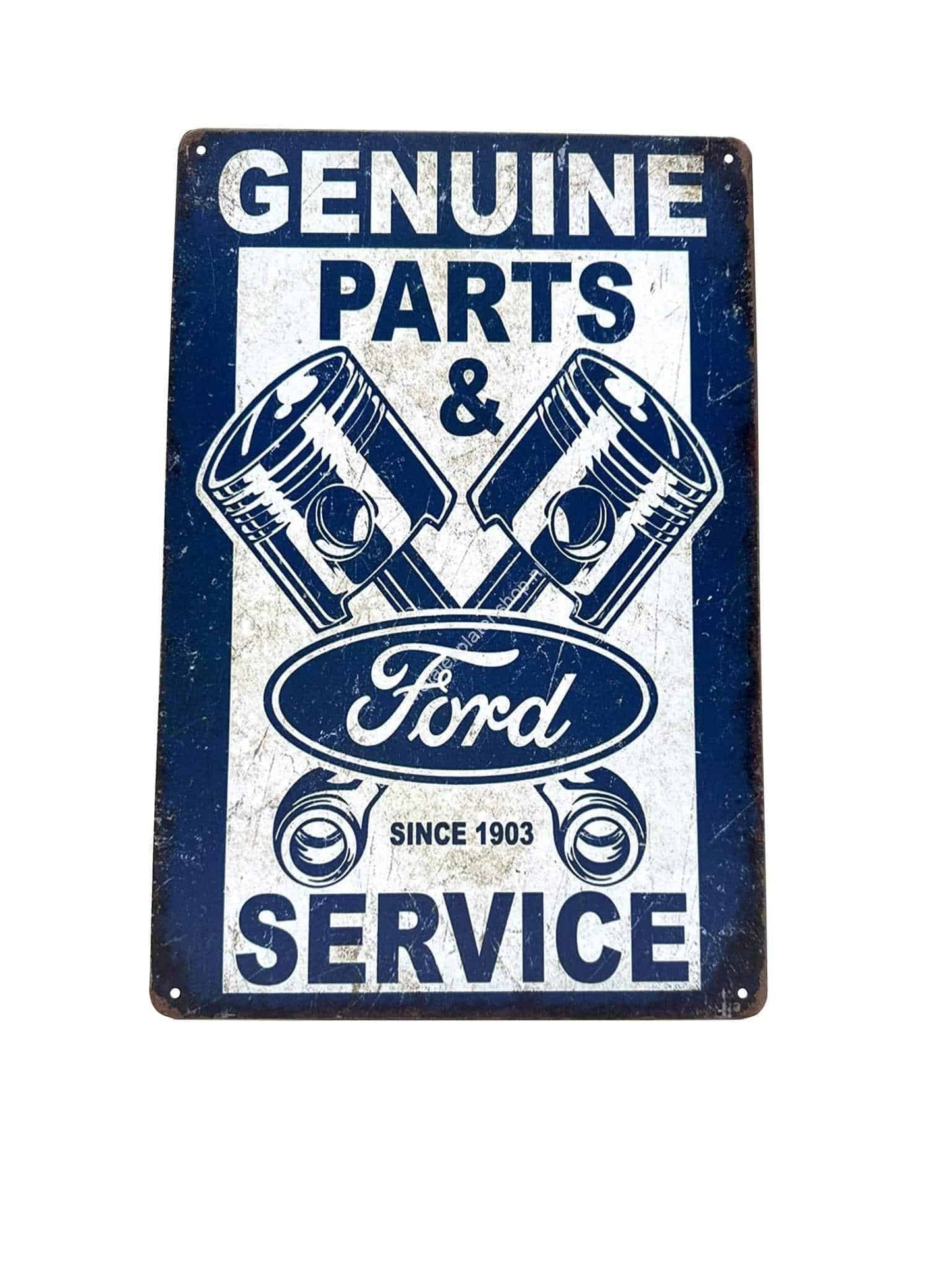 Metalen Wandbord - Genuine Parts &amp; Service - Ford - Since 1903