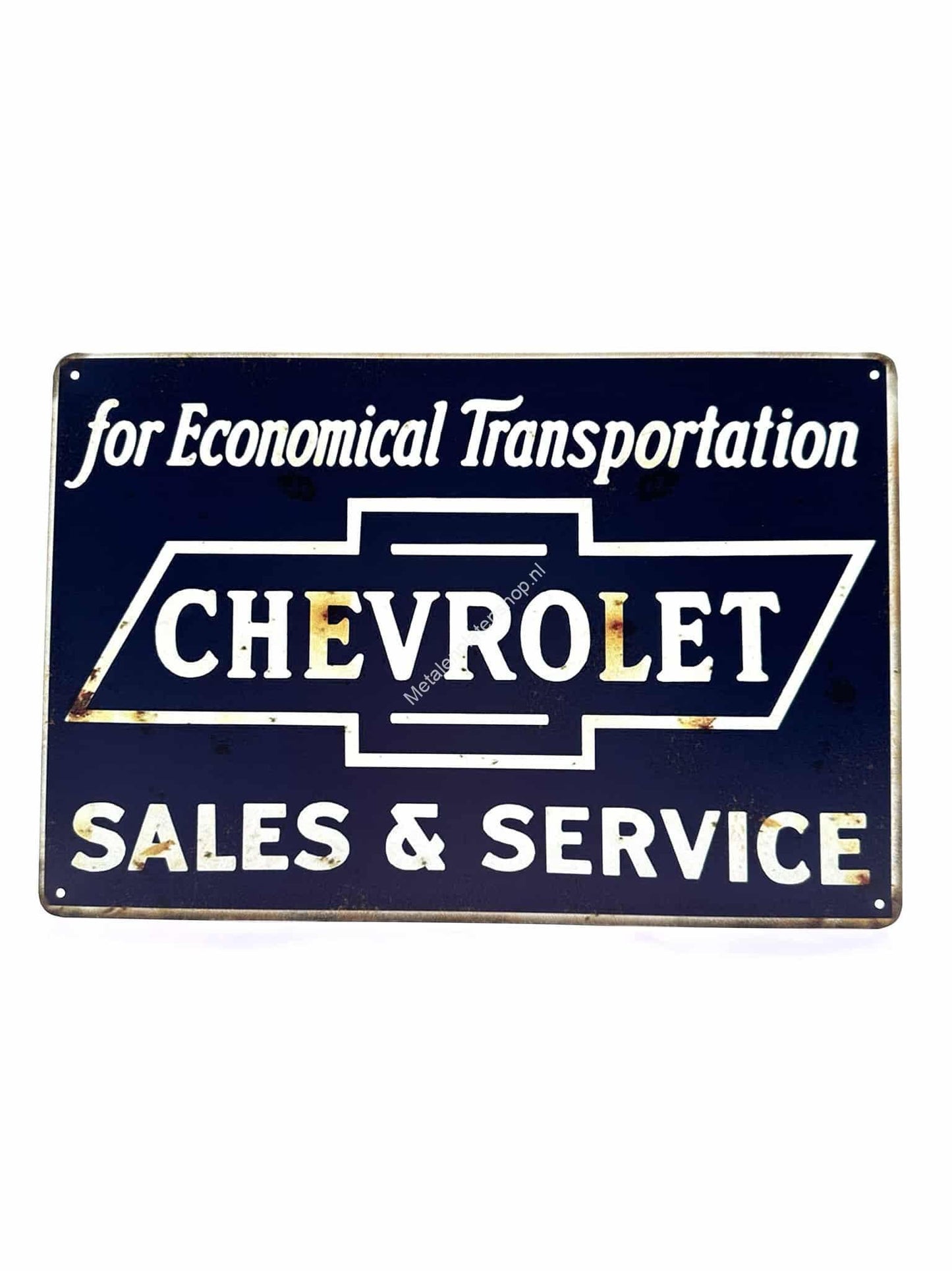 Metal Wall Sign - for economical transportation - Chevrolet - Sales &amp; Service