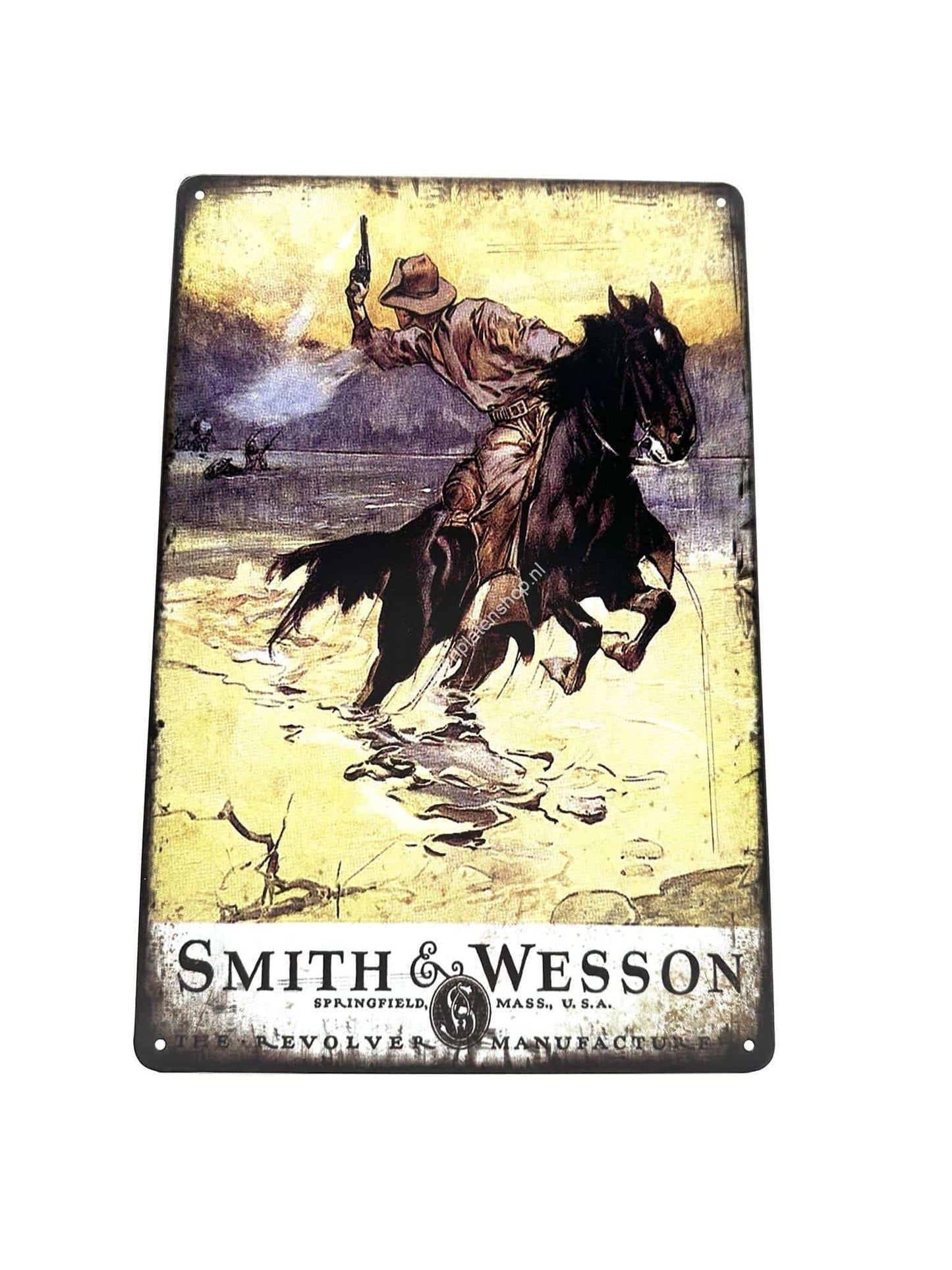 Metal Wall Sign - Smith &amp; Wesson - Revolver Manufacture