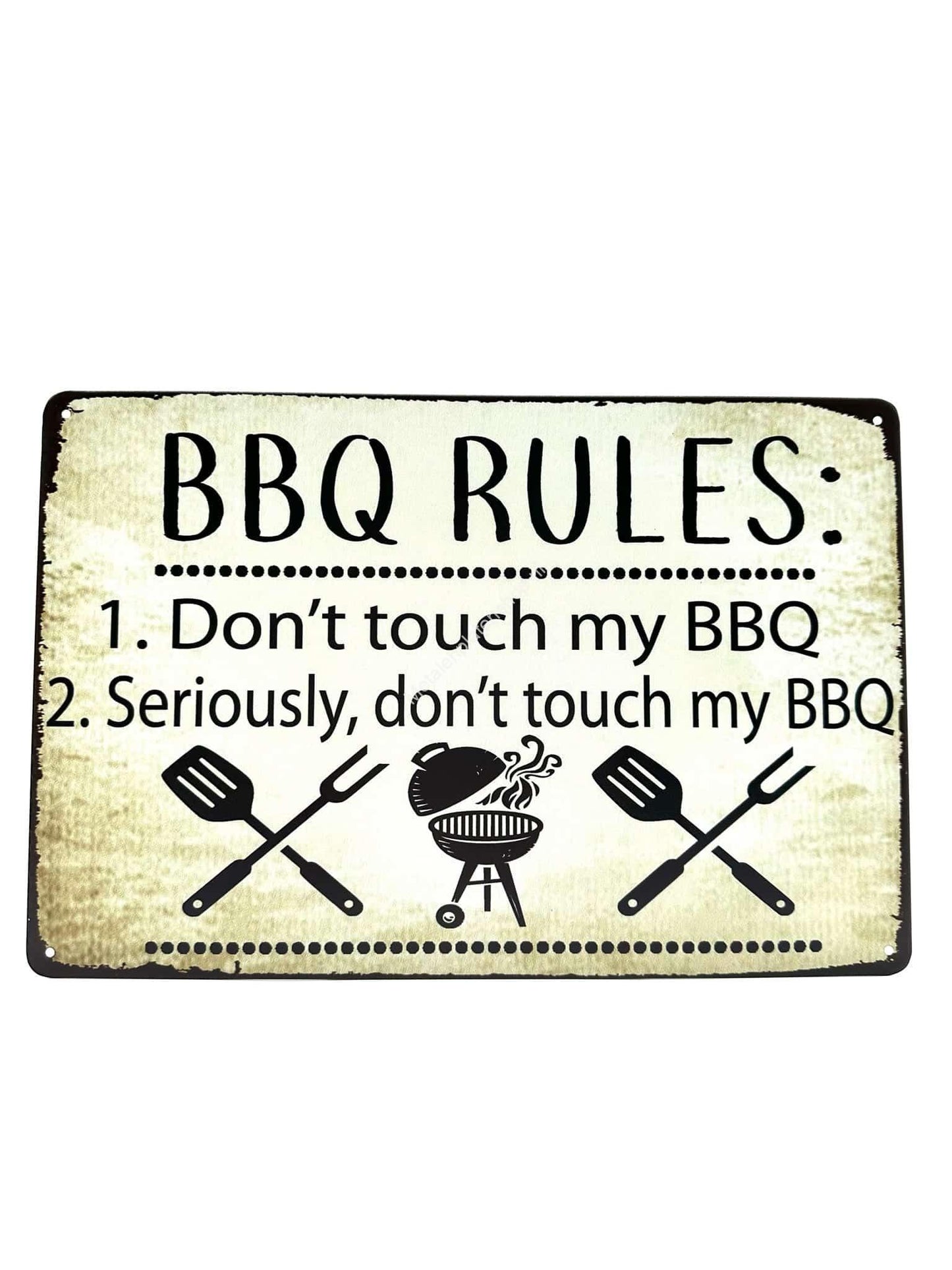 Metalen Wandbord - BBQ Rules