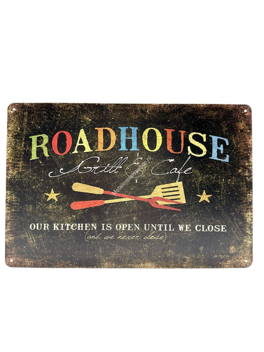 Metalen Wandbord - Roadhouse Grill & Cafe