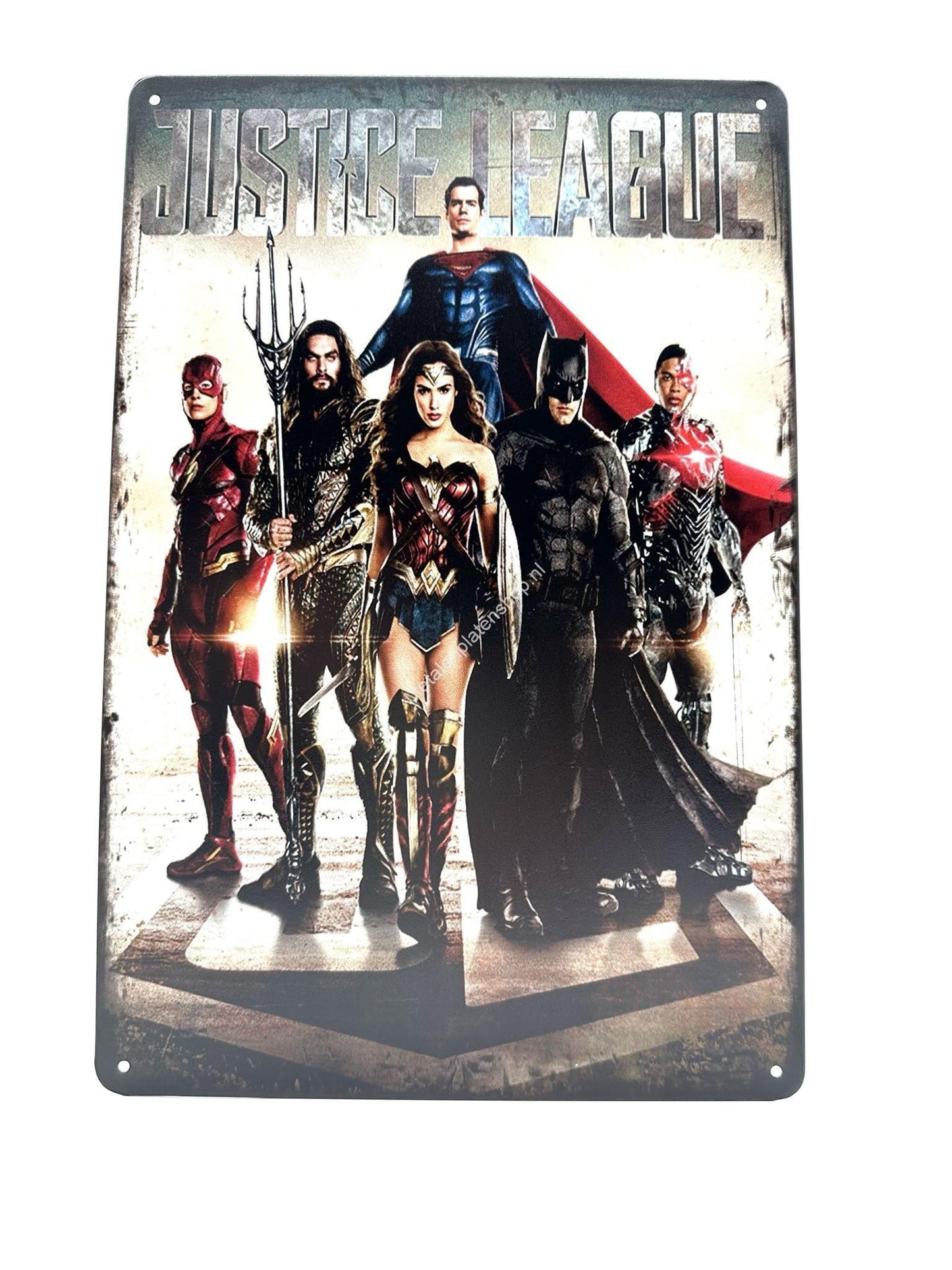 Metalen Wandbord - Justice League