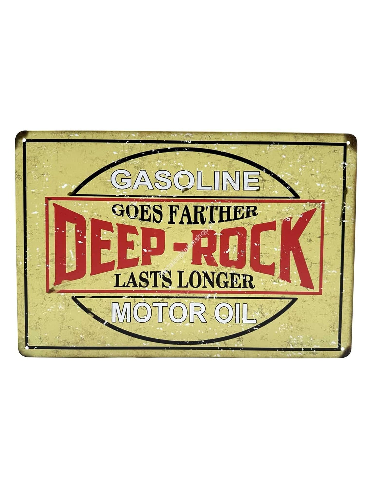 Metalen Wandbord - Gasoline - Goes Farther - Deep Rock - Motor Oil