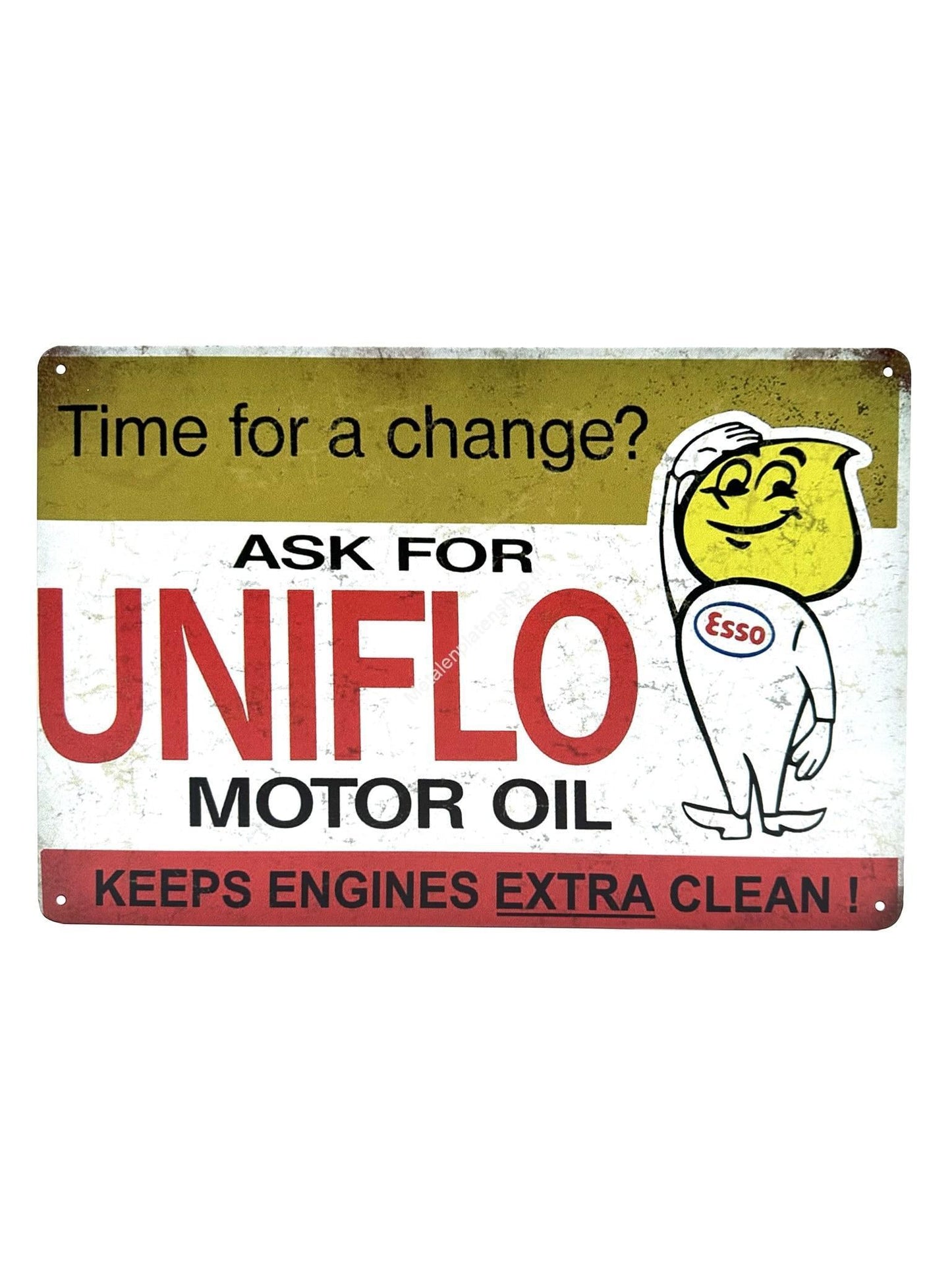 Metalen Wandbord - Uniflo Motor Oil