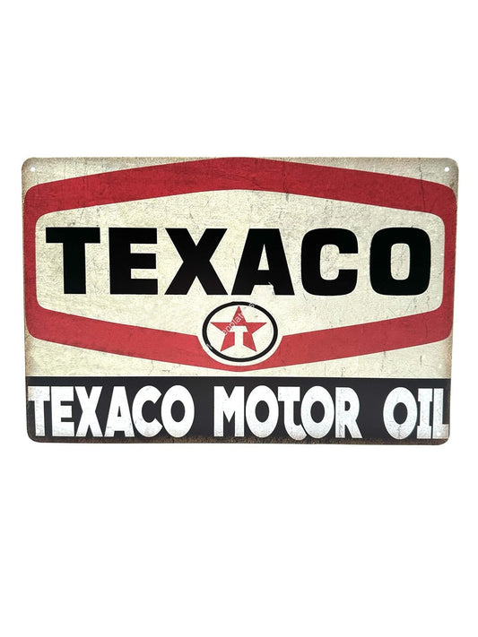 Metalen Wandbord - Texaco Motor Oil