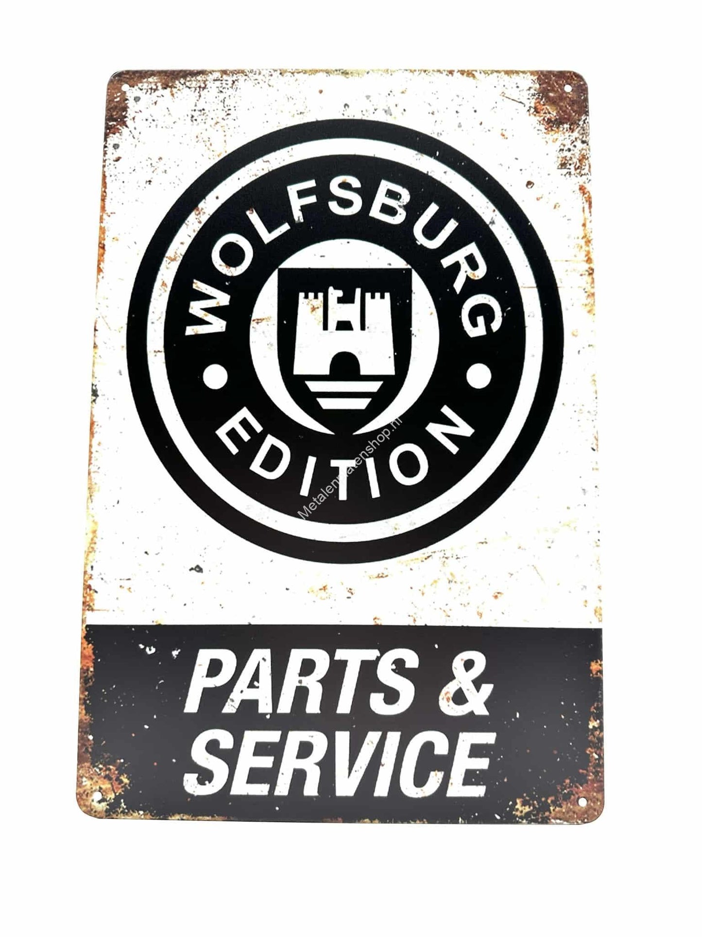 Metal Wall Sign - Wolfsburg - Parts &amp; Service