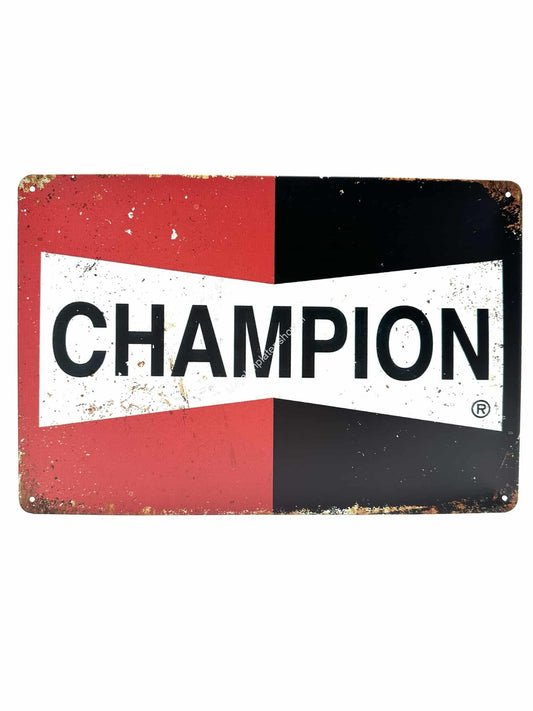 Metalen Wandbord - Champion