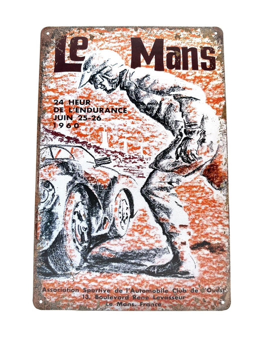 Metal wall sign - Le Mans - 1960