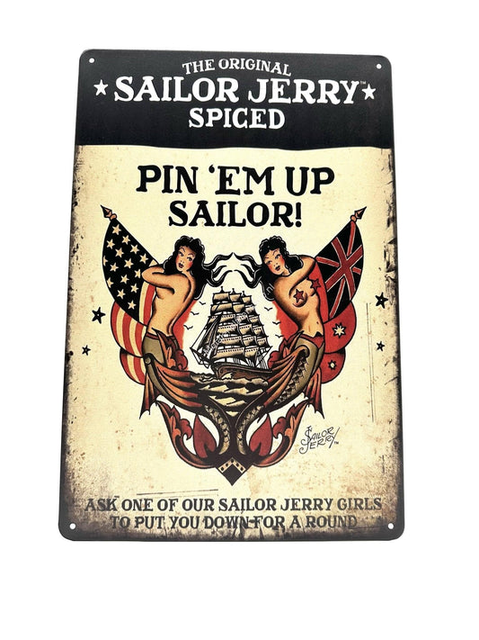 Metal Wall Sign - The Original Sailor Jerry Spiced