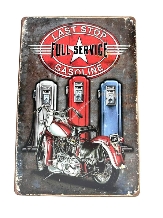 Metal Wall Sign - Engine - Last Stop - Full Service - Gasoline