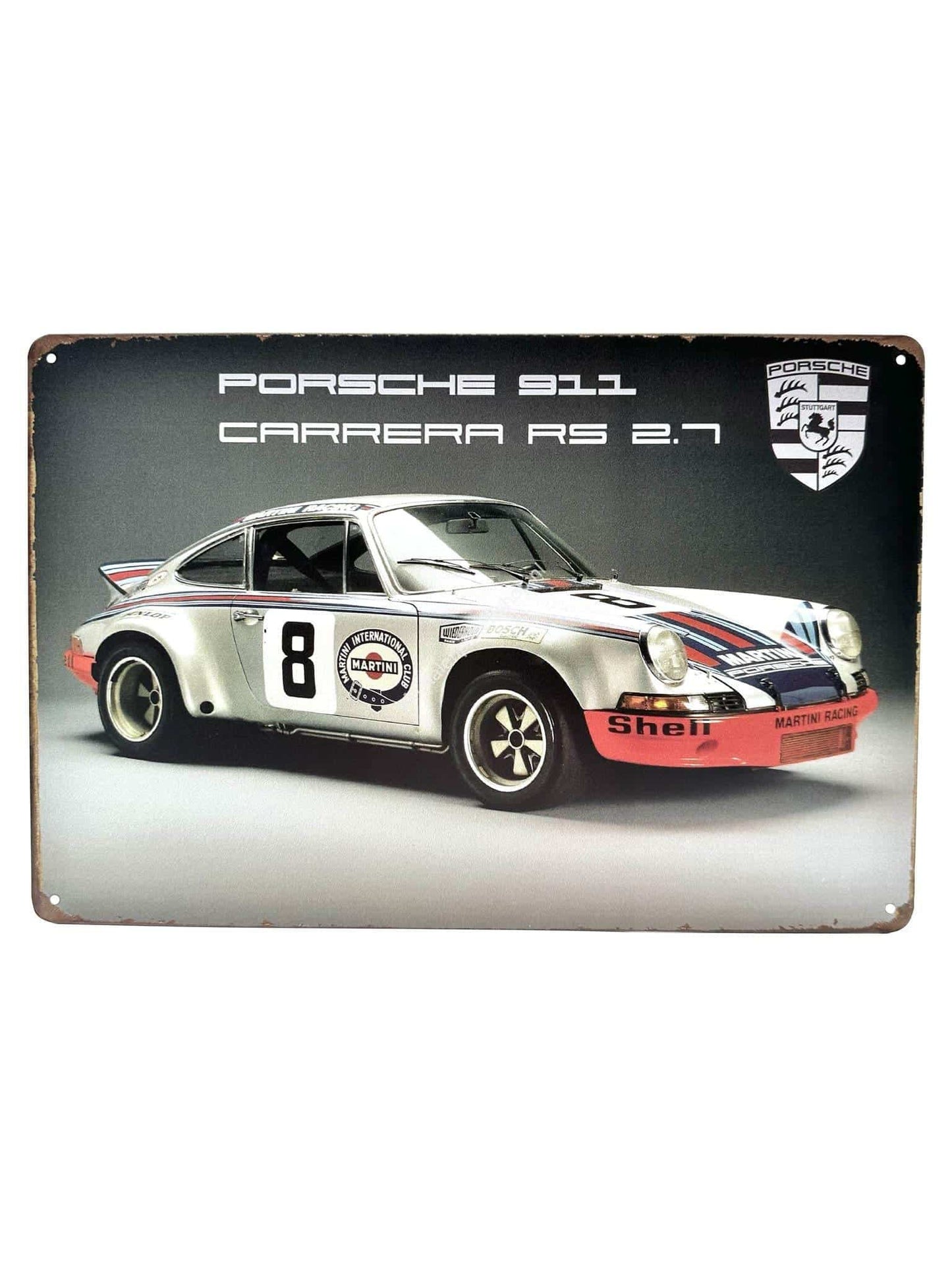 Metallwandschild - Porsche 911 - Carrera RS 2.7