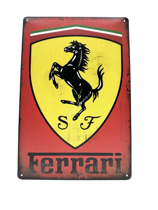 Metallwandschild - Ferrari