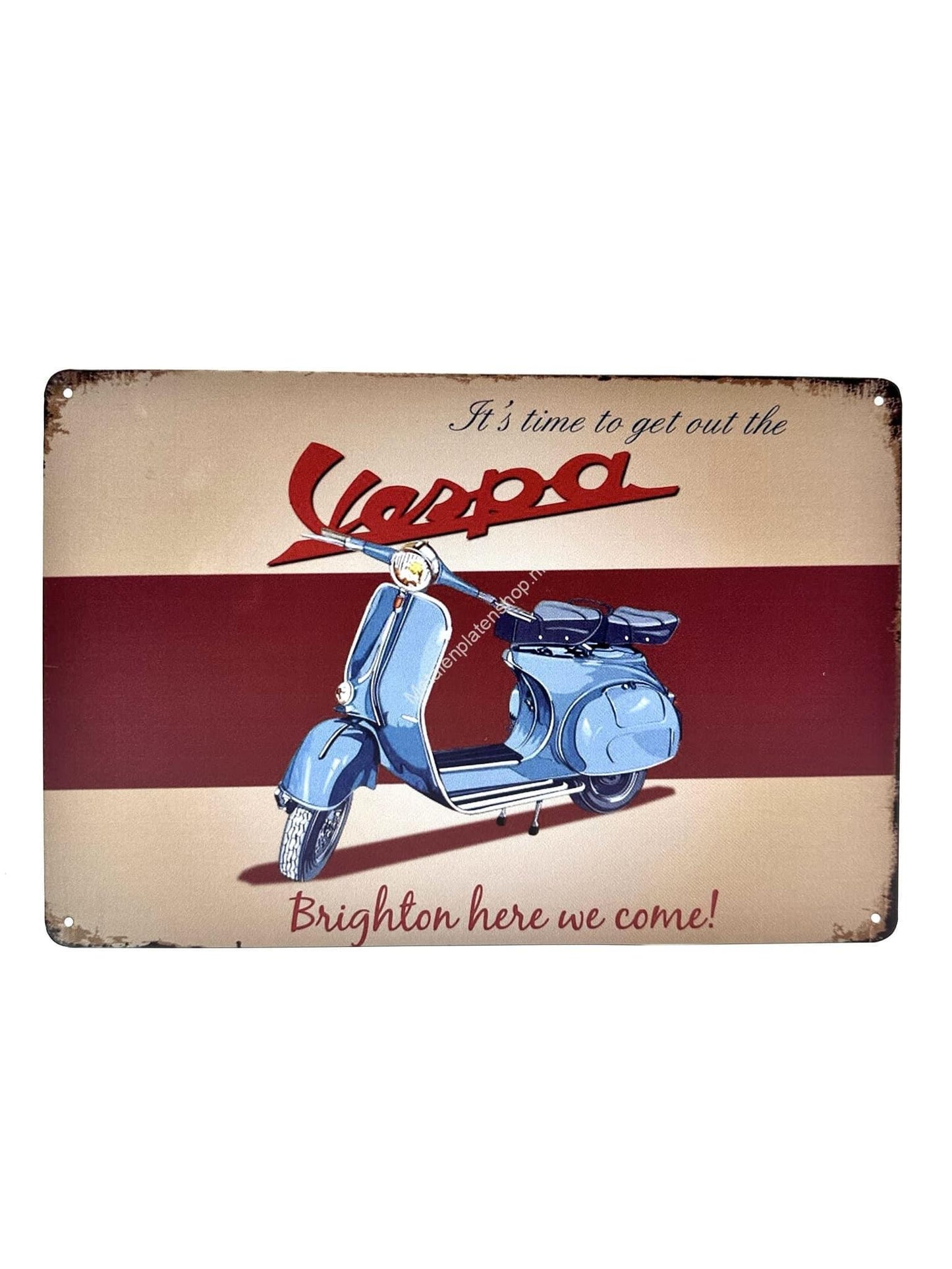 Metalen Wandbord - Vespa - Scooter - Motor #3