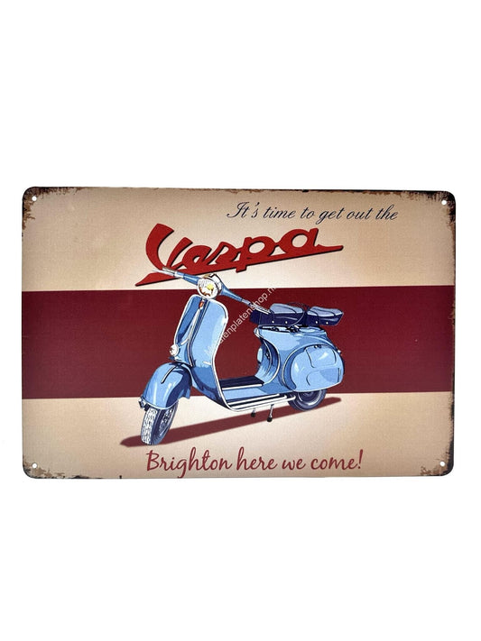 Metalen Wandbord - Vespa - Scooter - Motor #3