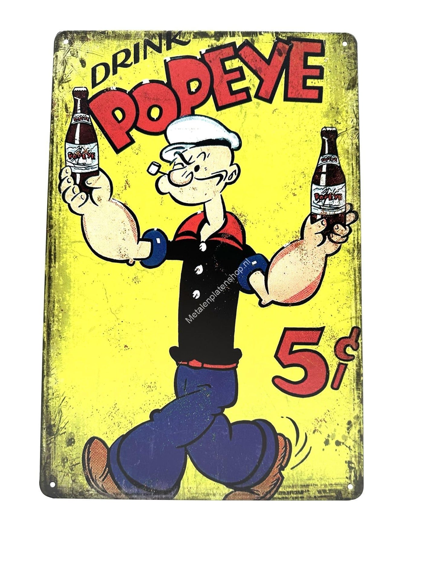 Metalen Wandbord - Popeye - 5c