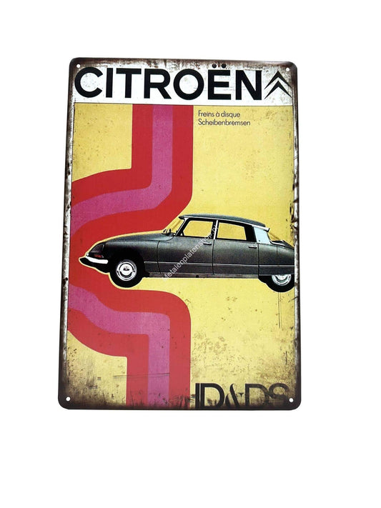 Metallwandschild – Citroen – DS