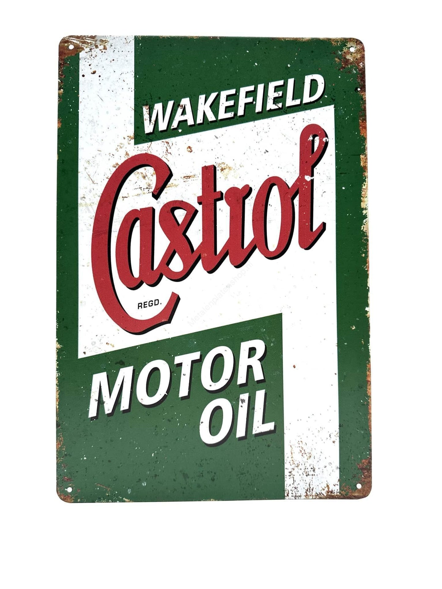 Metal Wall Sign - Wakefield - Castrol - Motor Oil