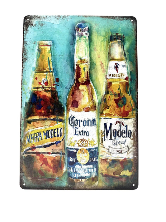 Metal Wall Sign - Corona - Modelo