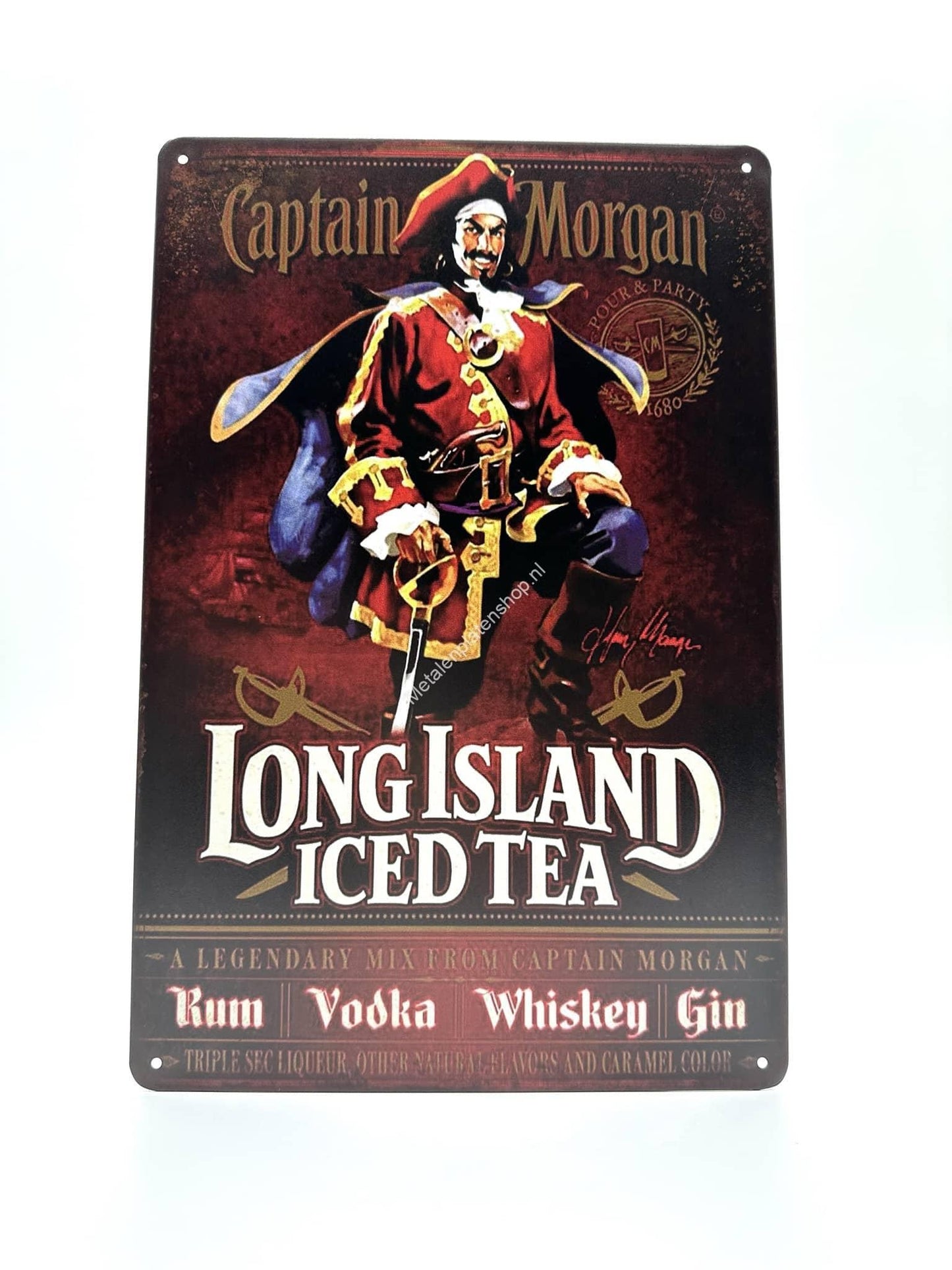 Metal Wall Sign - Captain Morgan - Long Island Iced Tea