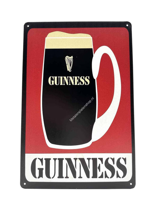 Wandschild aus Metall – Guinness