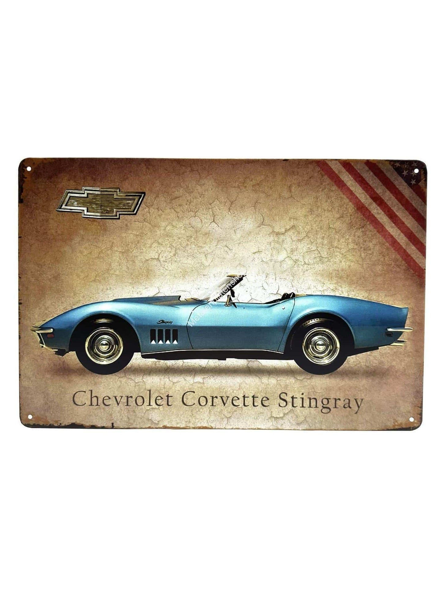 Metalen Wandbord - Chevrolet Corvette Stingray