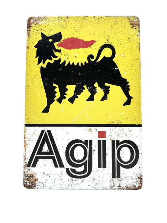 Metalen Wandbord - Agip