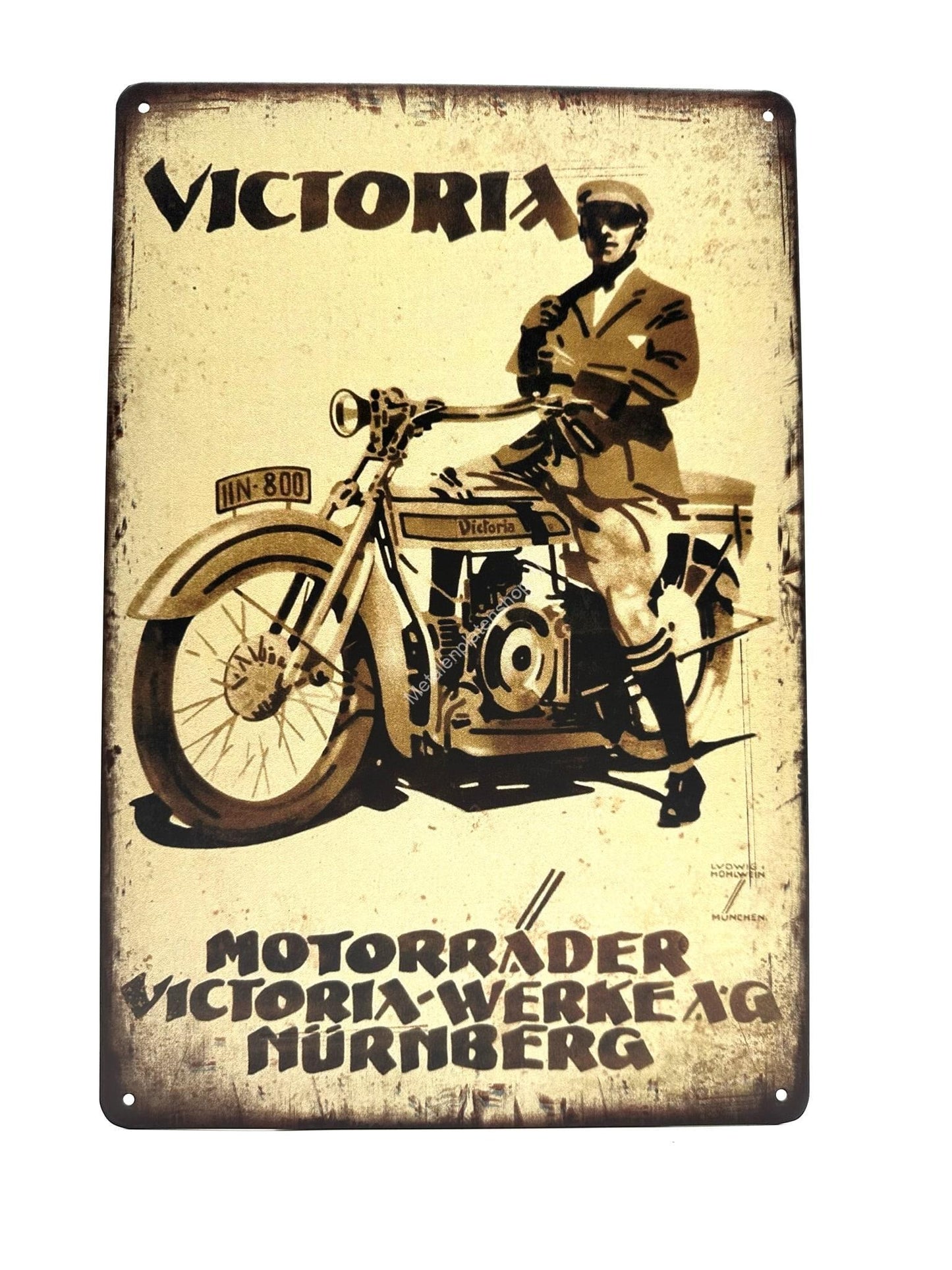 Metal Wall Sign - Victoria - Motor