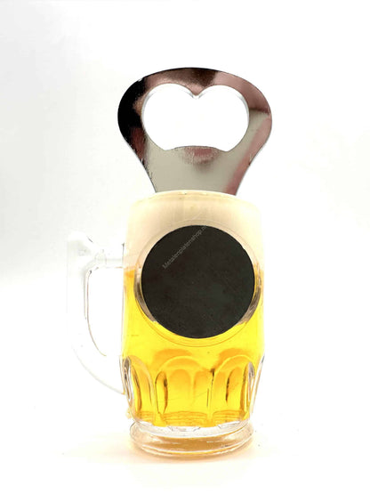 Bier of fles opener met magneet - Bierglas zonder punt - 12cm