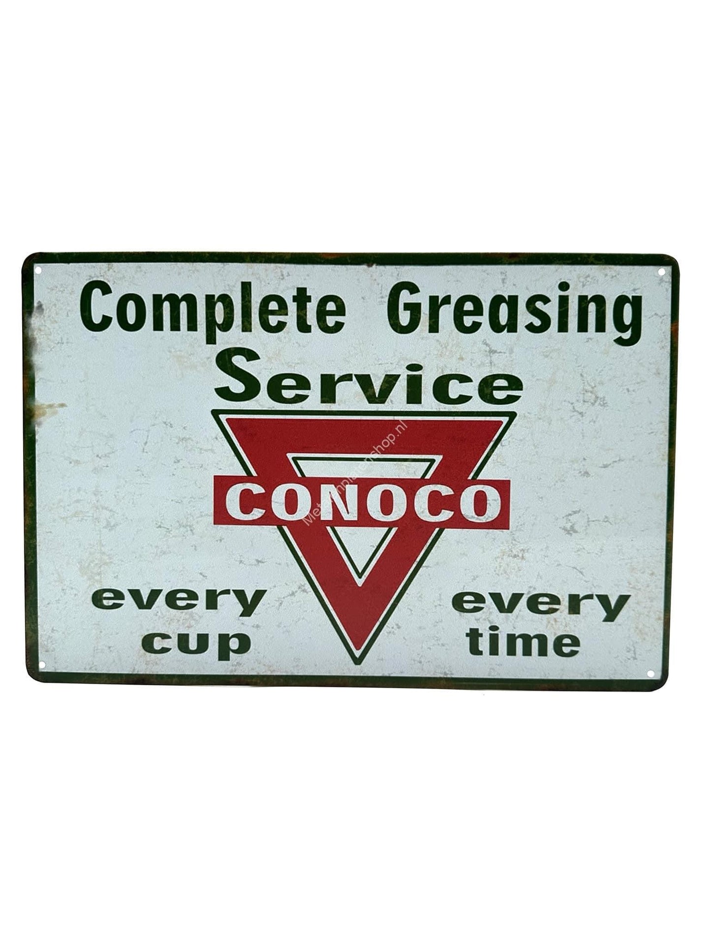 Metal Wall Sign - Complete Greasing Service - Conoco