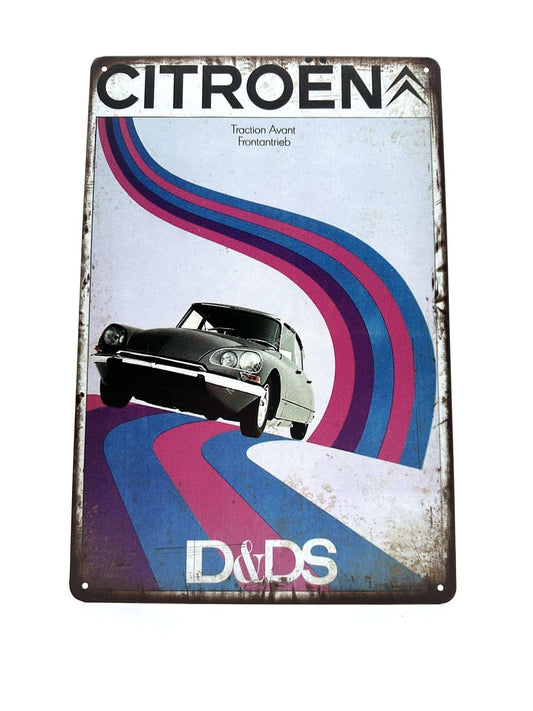 Metallwandschild – Citroen – DS