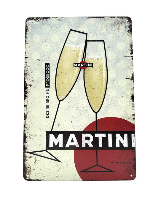 Metalen Wandbord - Martini