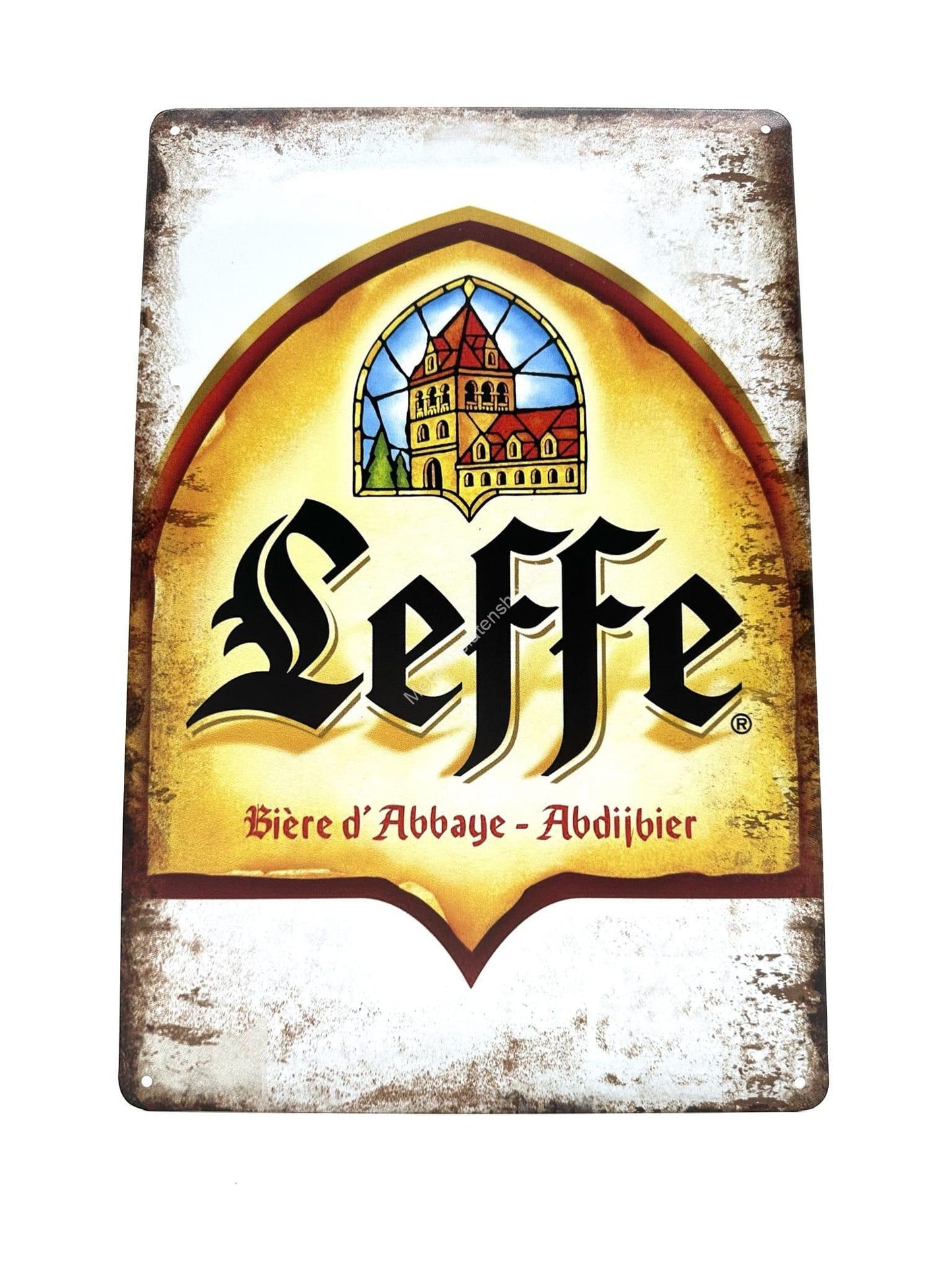 Metalen Wandbord - Leffe - Biere d' Abbaye - Abdijbier