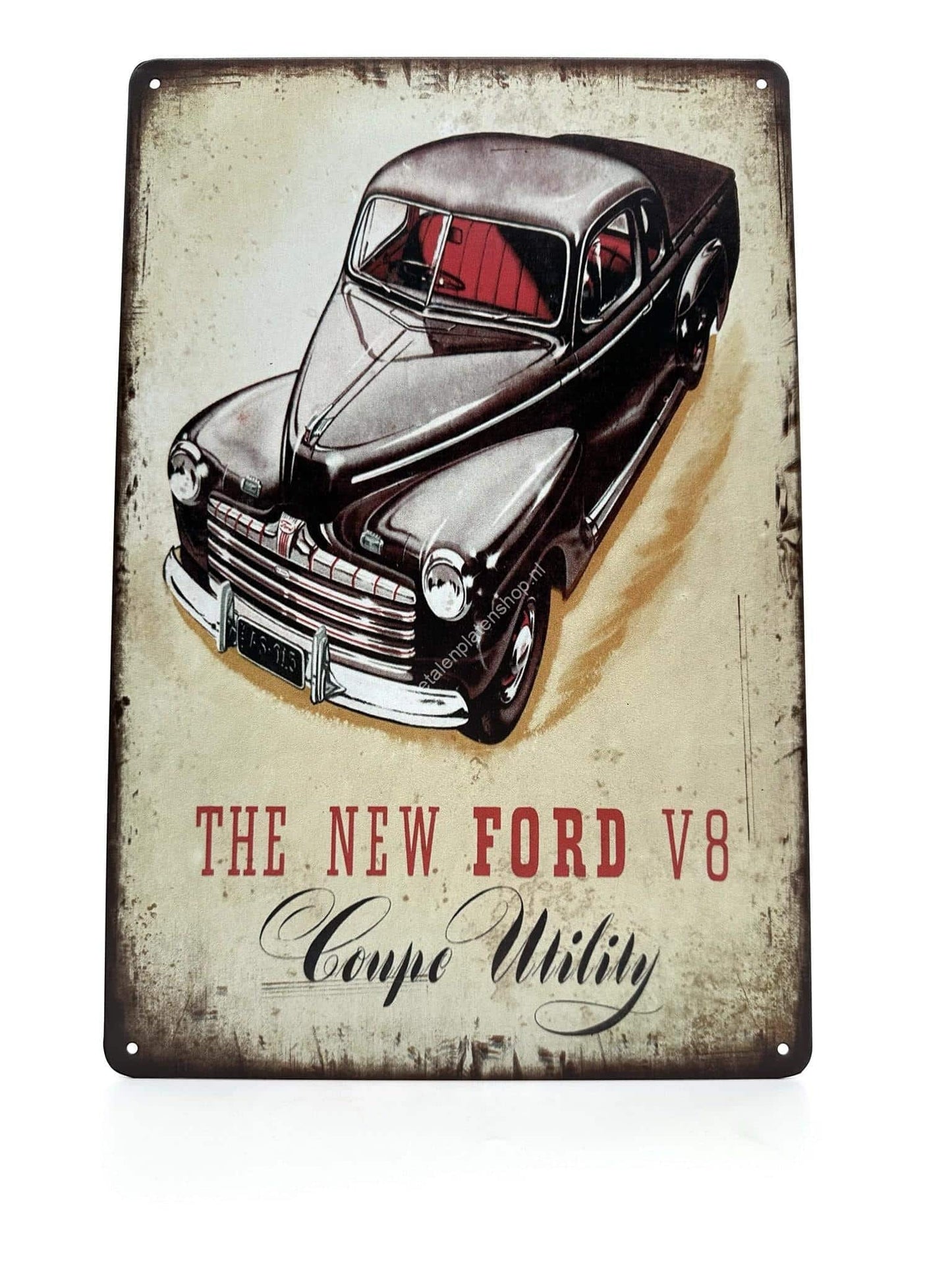 Metal Wall Sign - The New Ford V8 - Coupe Utility