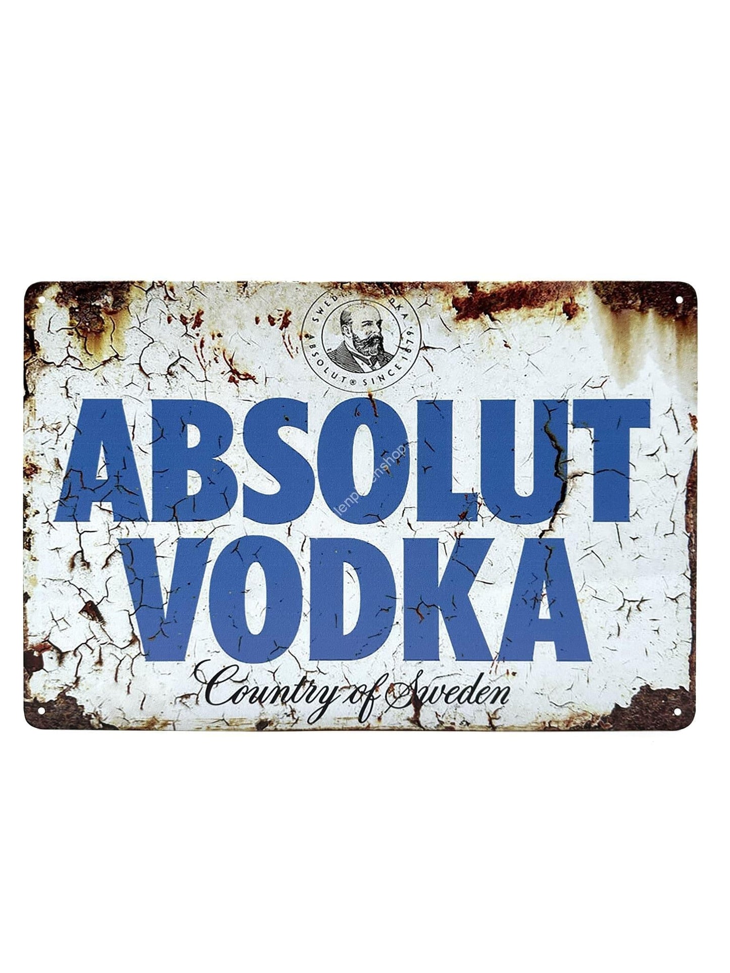 Metalen Wandbord - Absolute Vodka - Country of Sweden