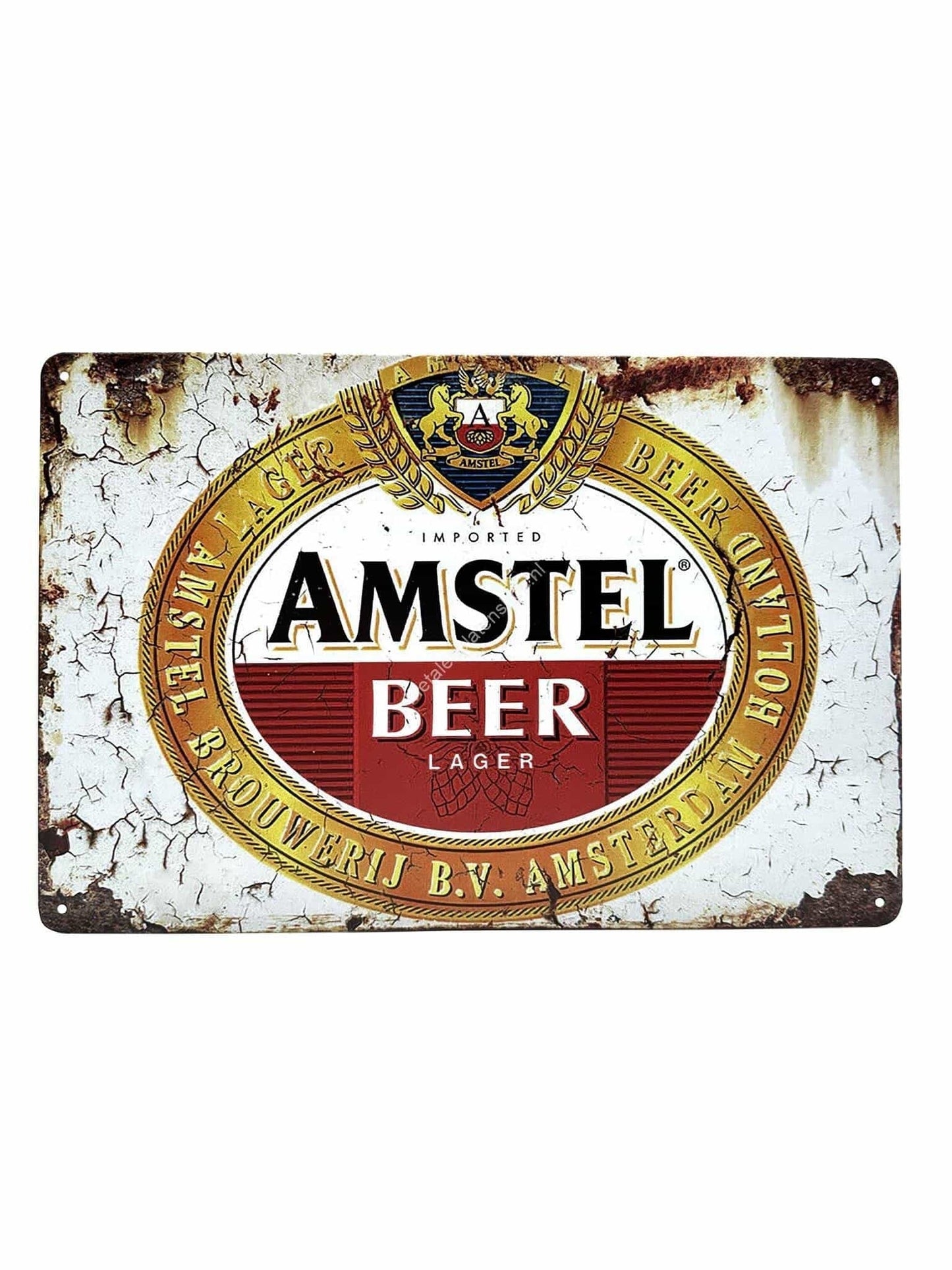 Wandschild aus Metall – Amstel Bier – Lager – Brauerei