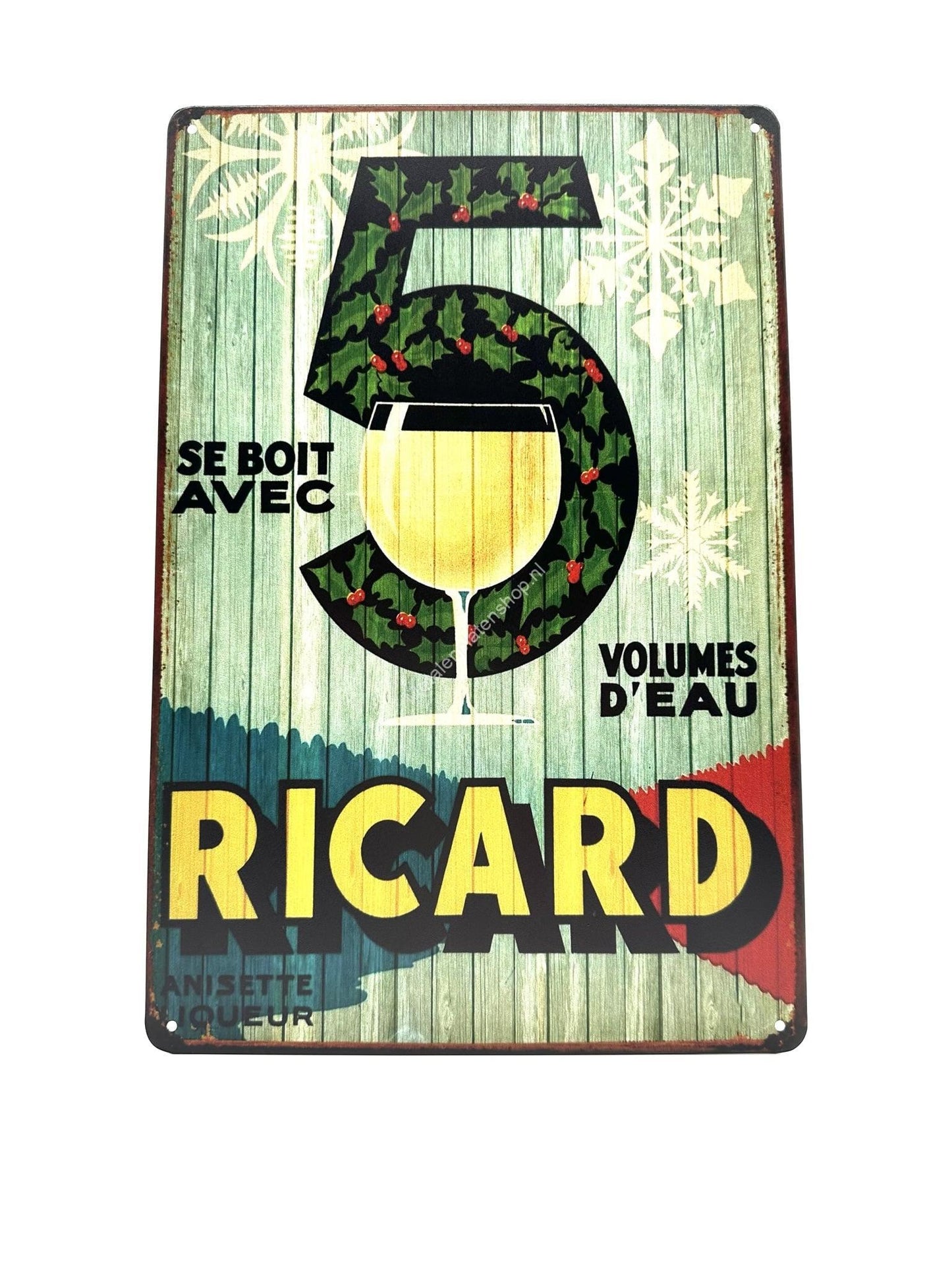 Metalen Wandbord - RICARD - Se boit AVEC