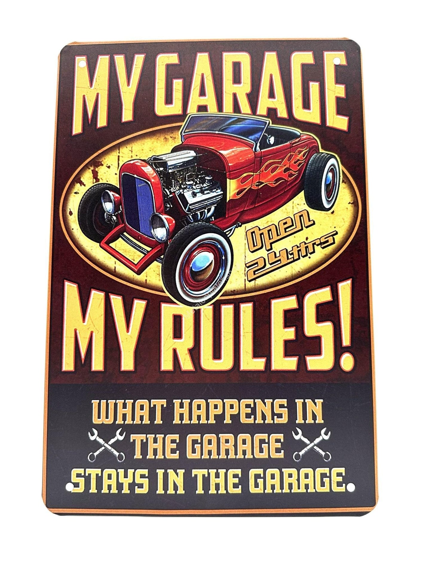 Metalen Wandbord - My Garage - My Rules