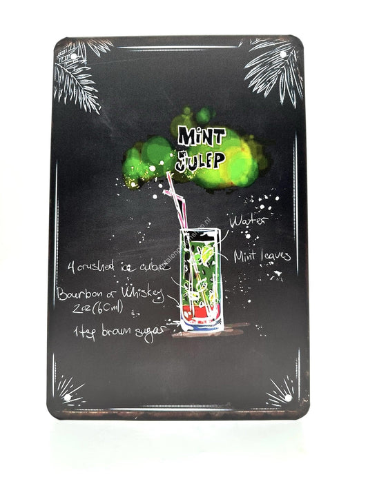 Metal Wall Sign - Mint Julep - Cocktails