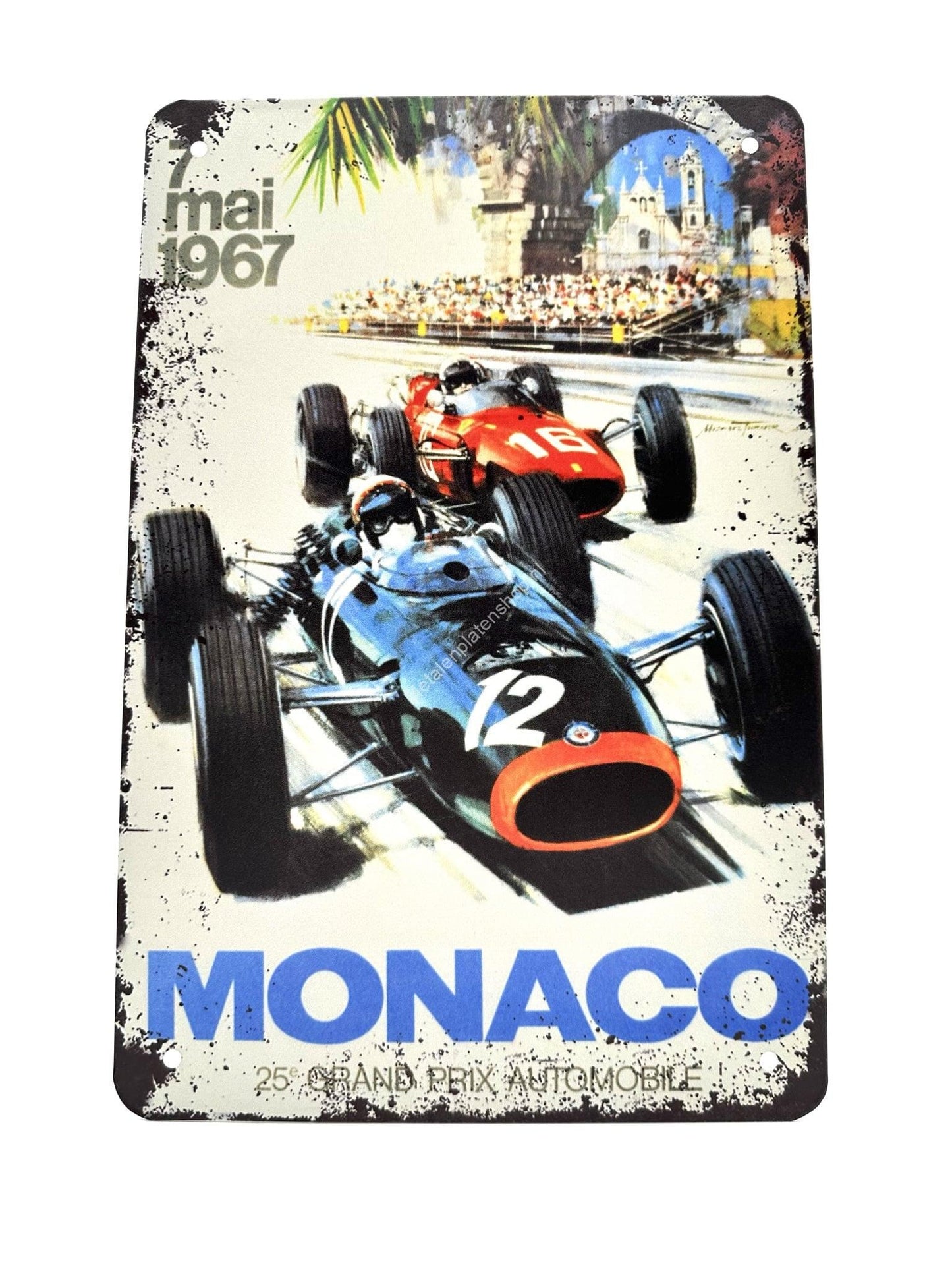 Metal Wall Sign - Monaco - May 7, 1967