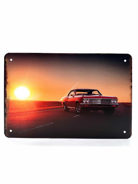 Metal Wall Sign - USA - Muscle Car