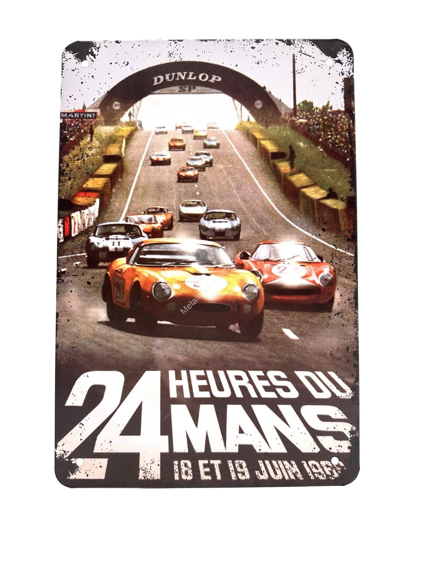 Metalen Wandbord - 24 Heures du Mans - 18/19 Juni 1966