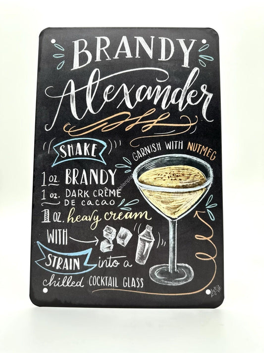 Metal Wall Sign - Brandy Alexander - Cocktails