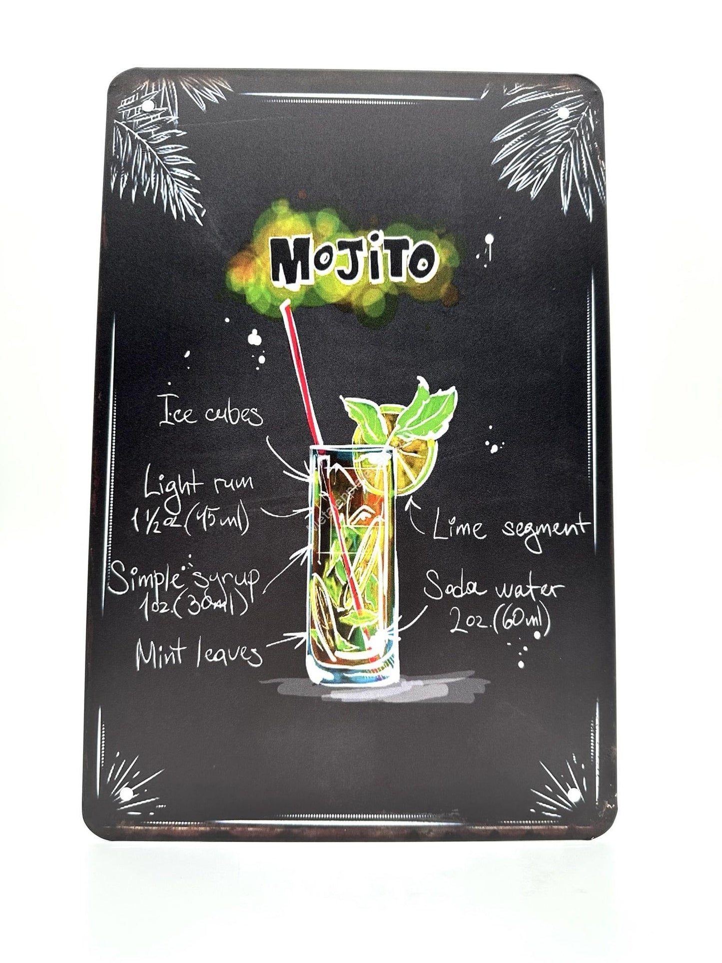 Metal Wall Sign - Mojito - Cocktails