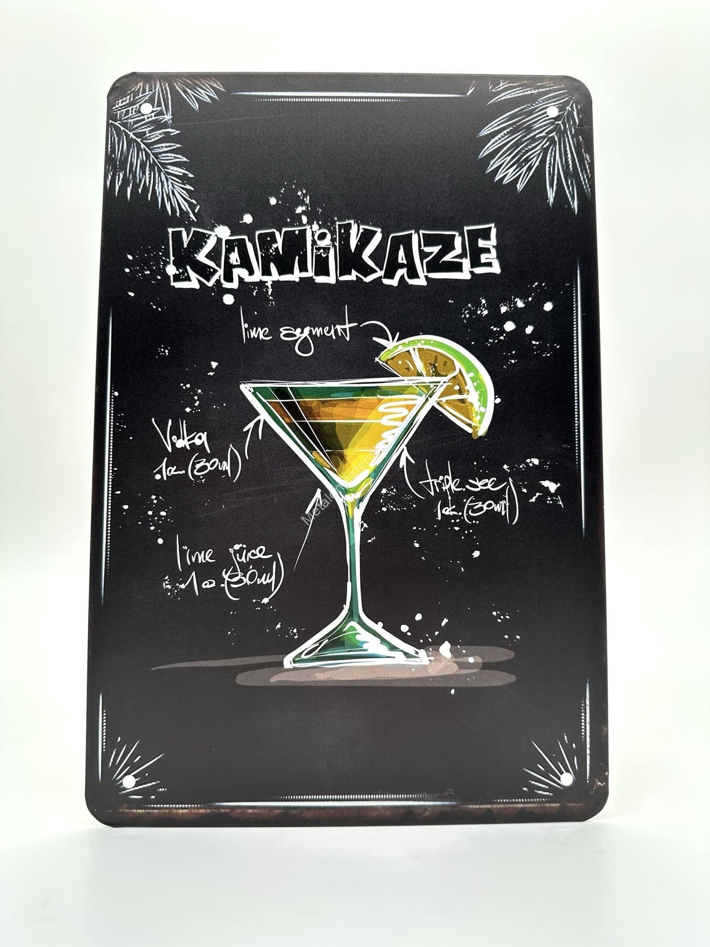 Metallwandschild – KamiKaze #1 – Cocktails